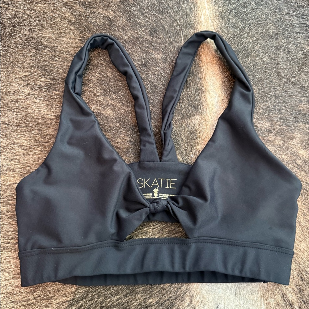 SKATIE Black Cutout Sports bra